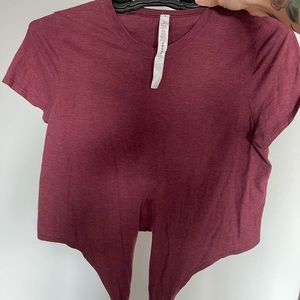 Lulu lemon crop tie tee shirt size 6